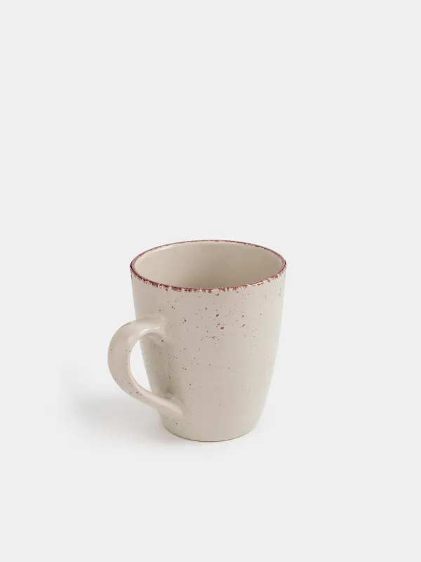 Mug, 400 ml, 2 pcs, ceramic, beige, speckled, Speckled, image-4