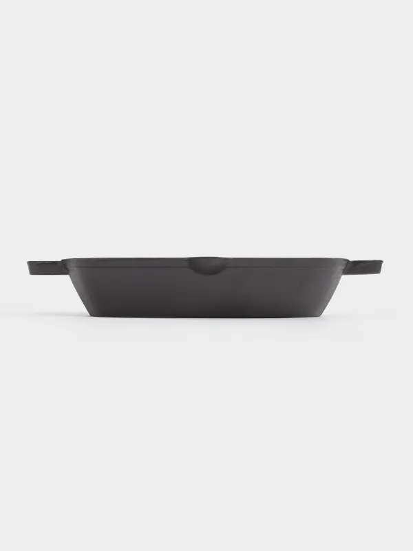 Grill pan, 26 cm, with handles, cast iron, square, black, Authentic, image-2