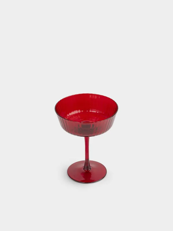 Drinking glass, 230 ml, glass R, red, Ribby color, image-1