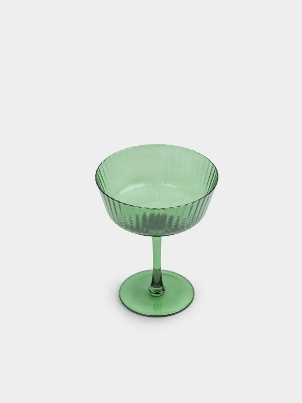 Drinking glass, 230 ml, glass R, green, Ribby color, image-1
