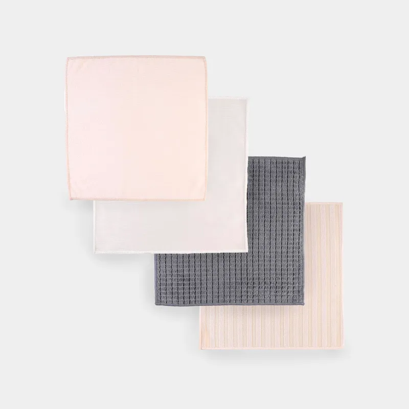 Set of cleaning cloths, 32x32 cm, 4 pcs, multifunctional, microfiber, color, Clean
