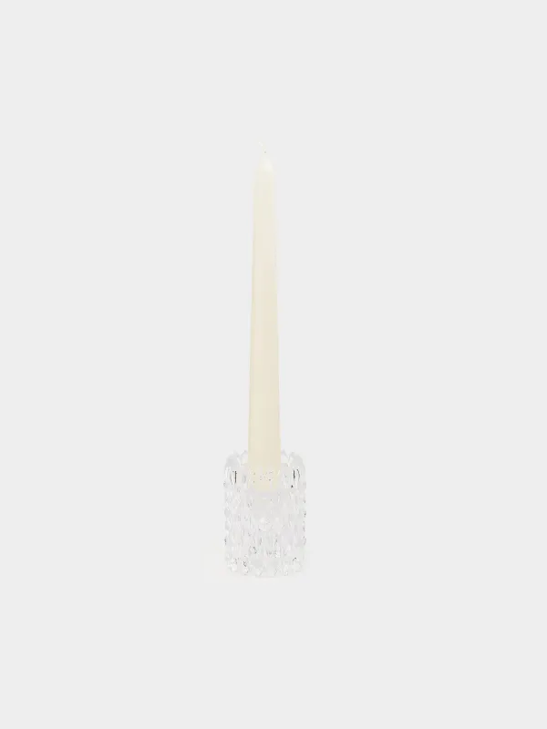 Candlestick, 8 cm, double-sided, for tea or Candle, thins, glass R, Rhomb, image-2