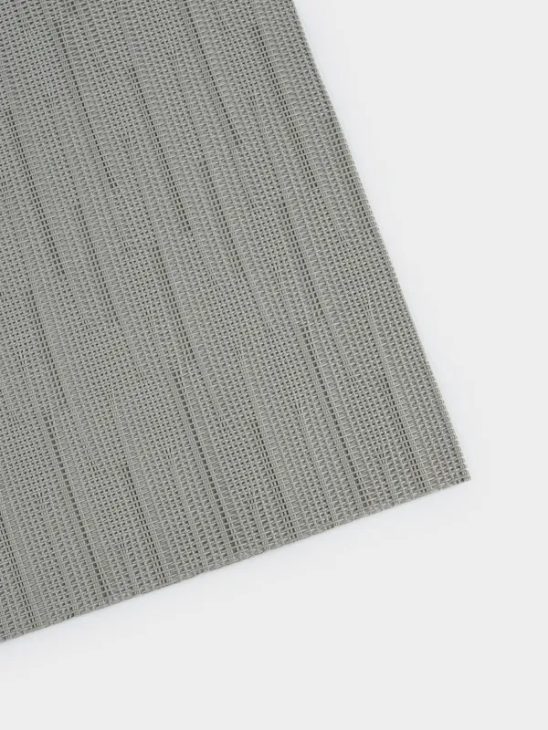 Placemat, 30x45 cm, PVC / polyester, rectangular, grey-blue, Strokes, Solid, image-2