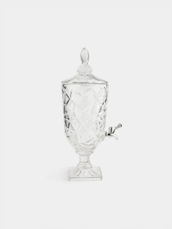 Drink dispenser, 3 L, Glass R / plastic, Crackle, image-1