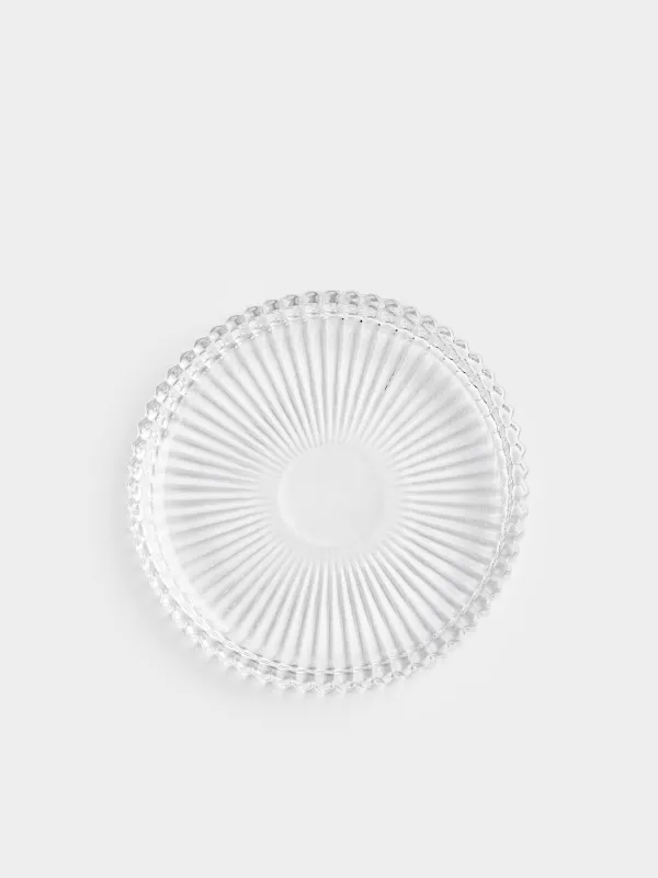 Candle holder, 9 cm, for cylindrical candle, glass, Ribby, image-2