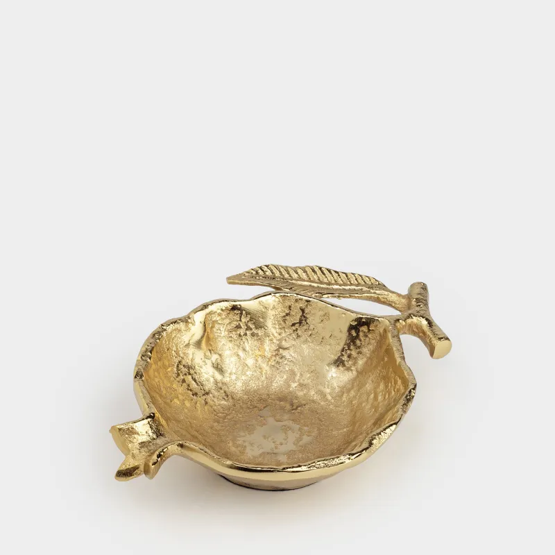 Decorative dish, 19x14 cm, metal, golden, Garnet, Fantastic gold