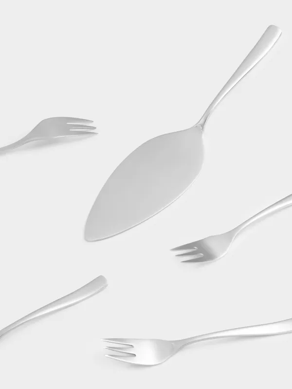 Dessert cutlery, 6 pers, 7 pr, steel, Berne, image-6