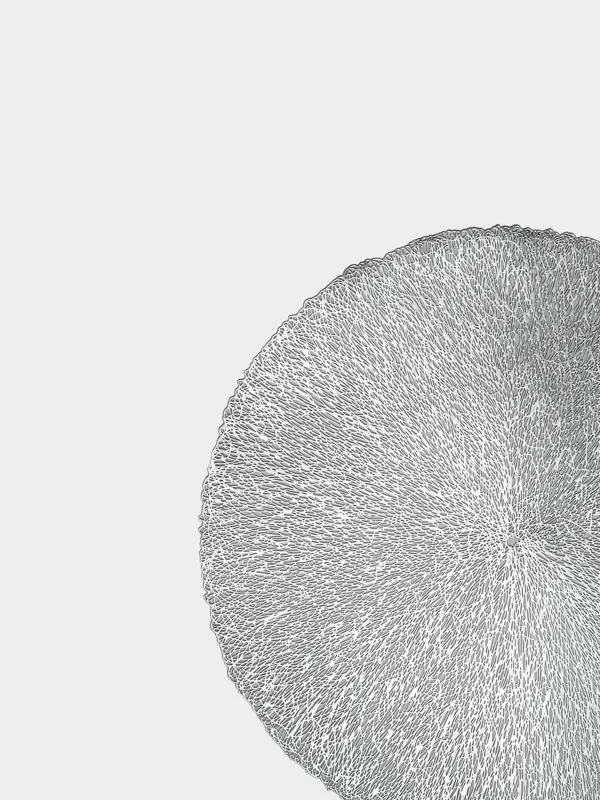 Napkin for appliances, 38 cm, PVC, round, silver, Azhur, image-1