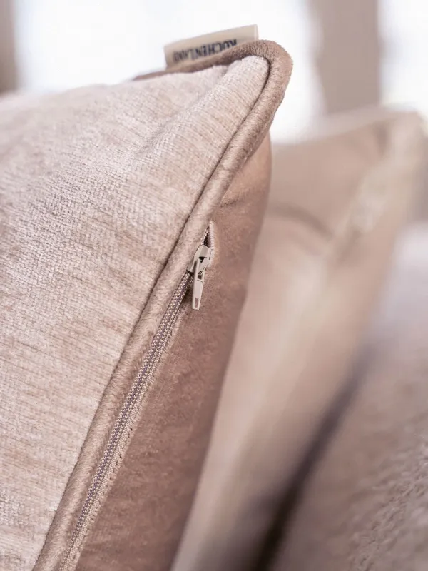 Decorative pillow, 45x45 cm, chenille / corduroy, gray-beige, Dragonfly, Dragonfly, image-4