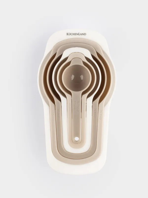 Measuring spoon set, 6 pcs, plastic, beige-cream, Bakery, image-7