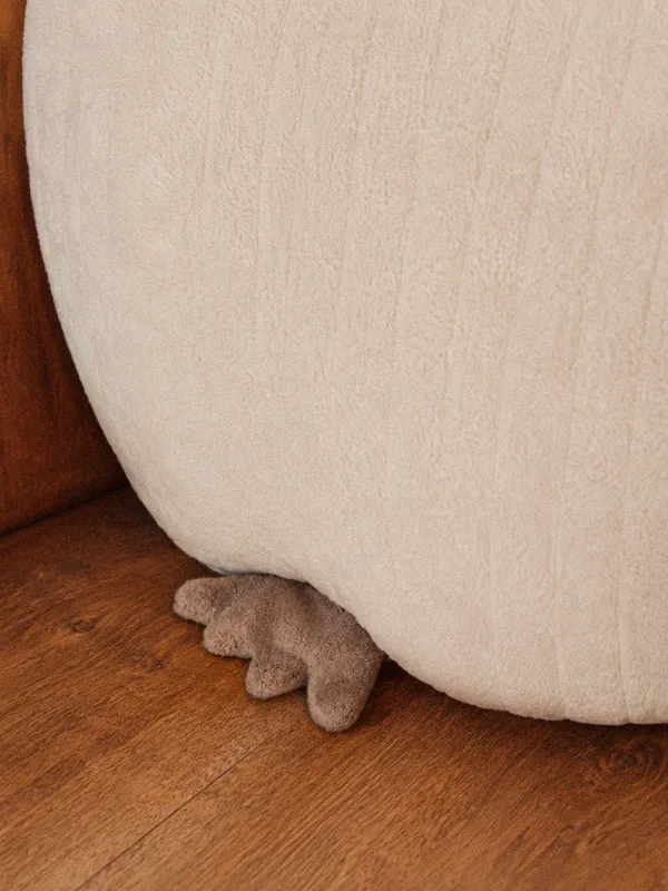 Decorative pillow, 45 x 54cm, boucle, beige, Apple, Boucle figure, image-2