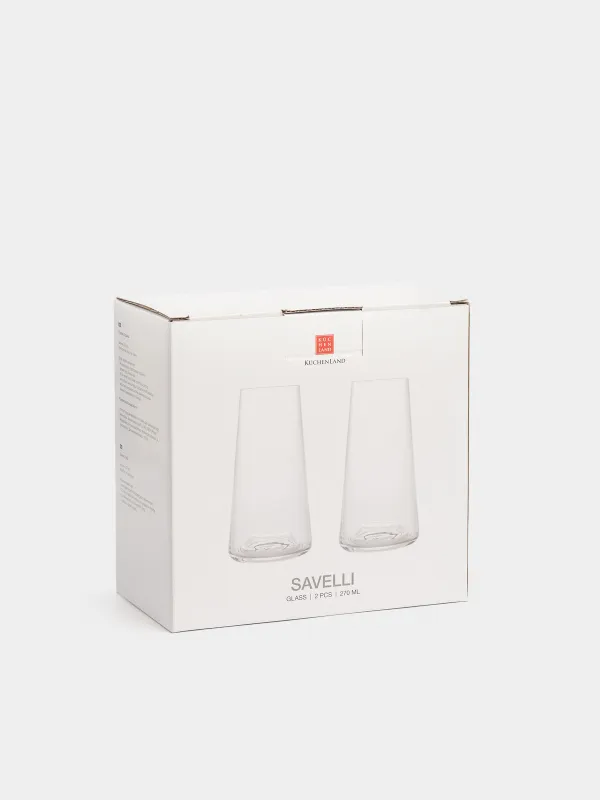 Glass, 13 cm, 500 ml, 2 pcs, glass, Savelli, image-3