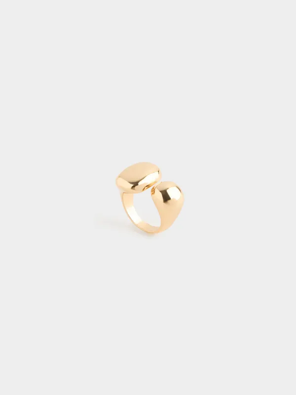 Ring, 2 cm, single size, Metal, Gold, Jewelry, image-2