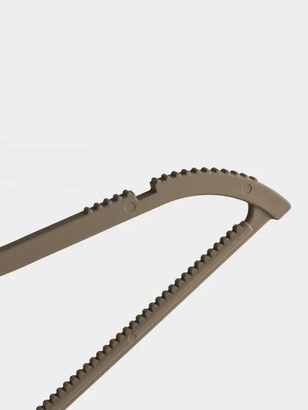 Children's hanger, 32 cm, 5 pcs, plastic coated, mocha, New house, image-4