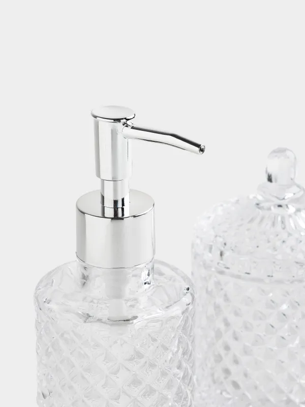 Bathroom set, 3 pr, glass / plastic, Naiad, image-3