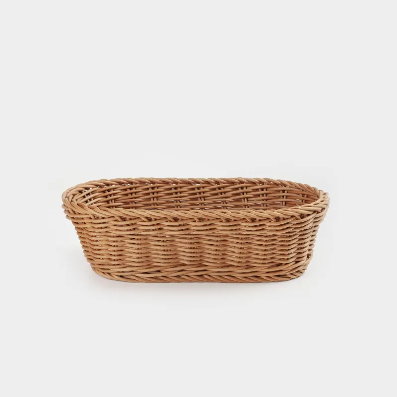 Bread basket, 29x17 cm, rattan, oval, brown, Twig