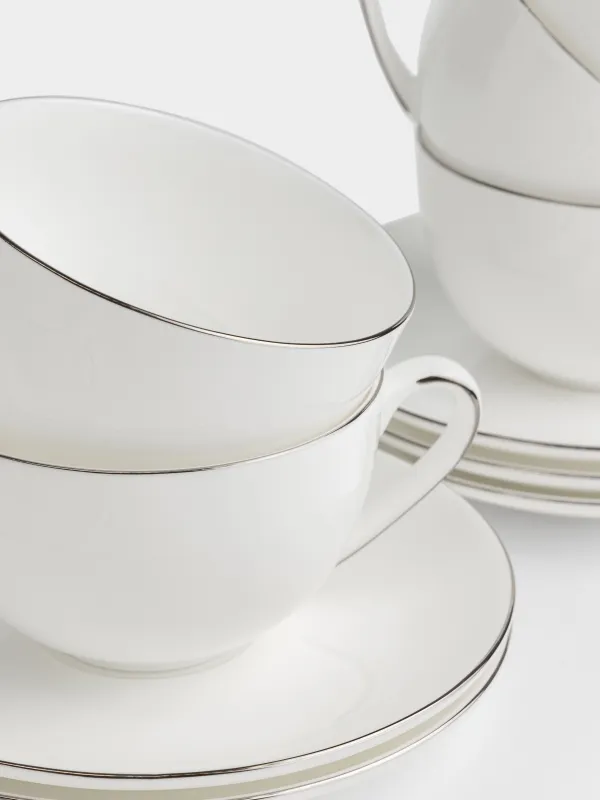 Tea pair, 6 pers, 12 pr, 250 ml, porcelain F, Antarctica, image-1