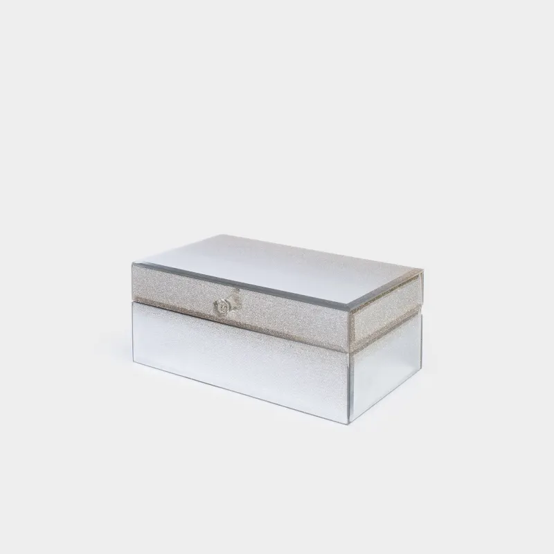Jewelry box, 21x13 cm, glass, golden gradient, Actress