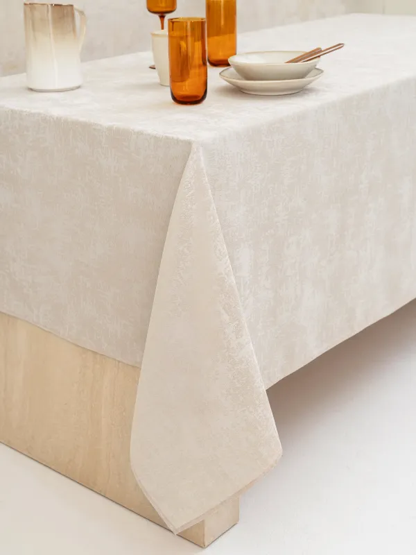 Tablecloth, 160x160 cm, polyester, beige, Jacquard, image-6