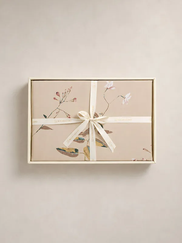 Bed linen set euro, Tencel 300 TC, beige, Leaves, Tencel, image-5