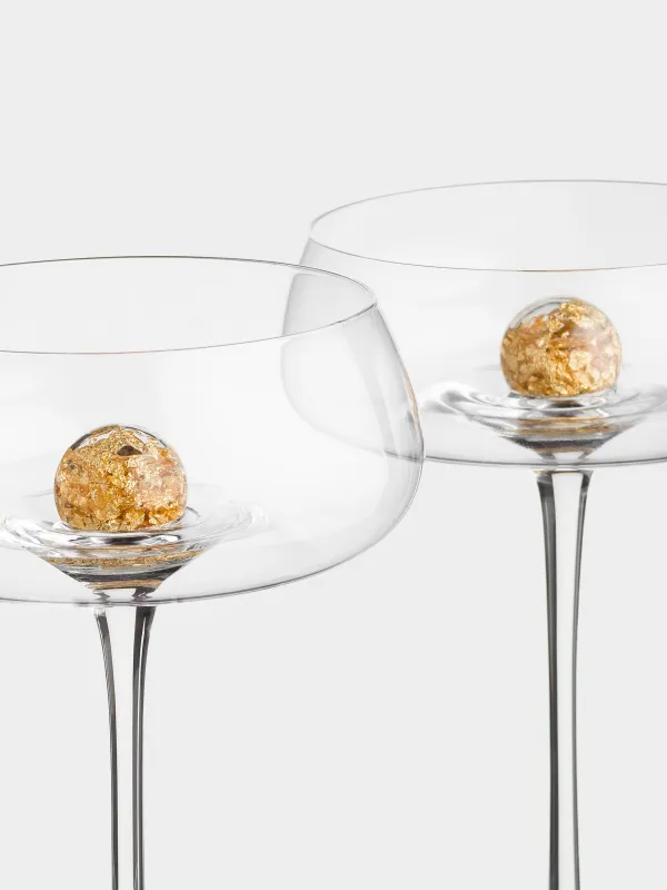 Drinking glass, 240 ml, 2 pcs, glass, Amber ball, Sorento, image-2