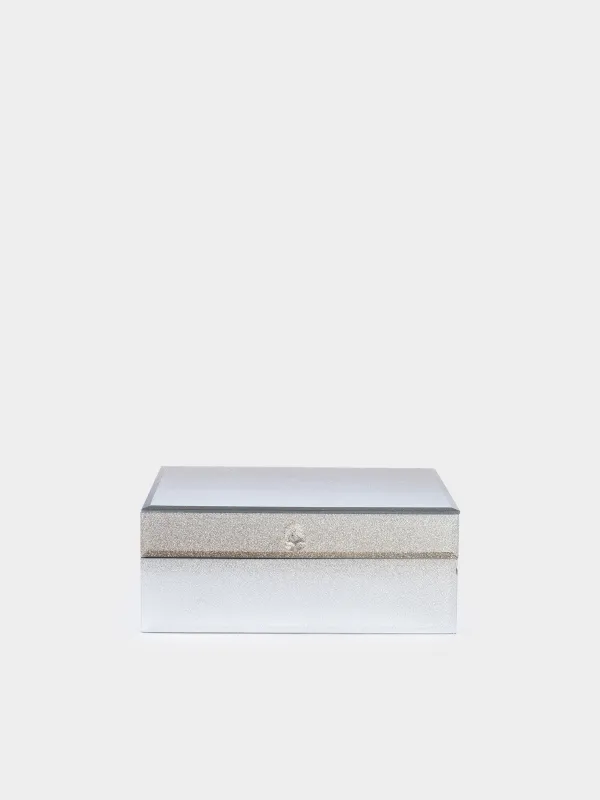 Jewelry box, 21x13 cm, glass, golden gradient, Actress, image-1