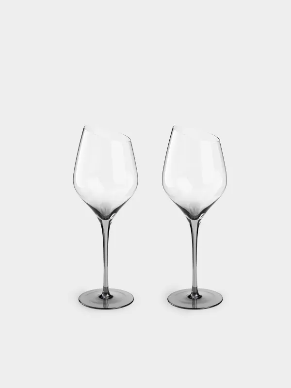 Drinking glass, 460 ml, 2 pcs, crystal glass, grey, Charm L Color, image-0