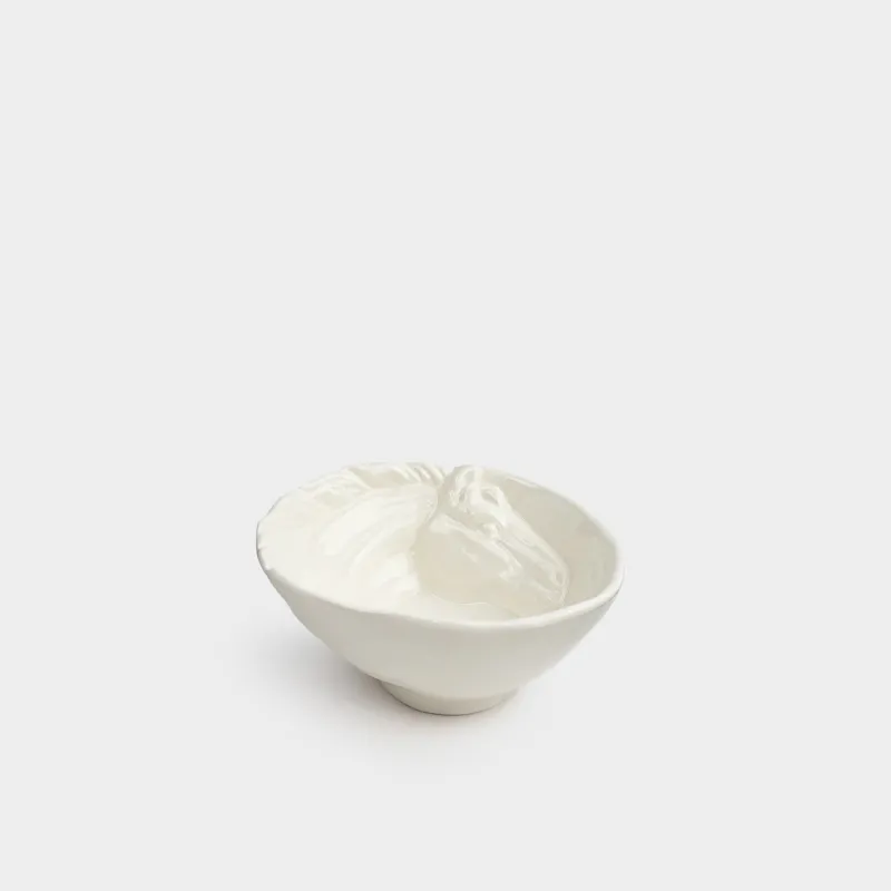 Salad bowl, 16x7 cm, ml, ceramic, milky, Horse, Horse pattern