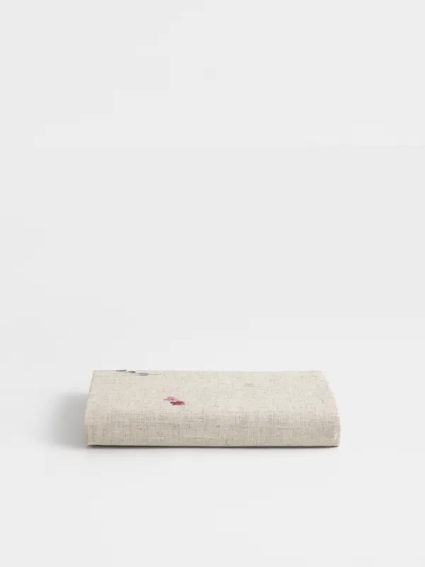 Tablecloth, 160x160 cm, polyester / linen, beige, Flowers, Colorful flowers, image-6