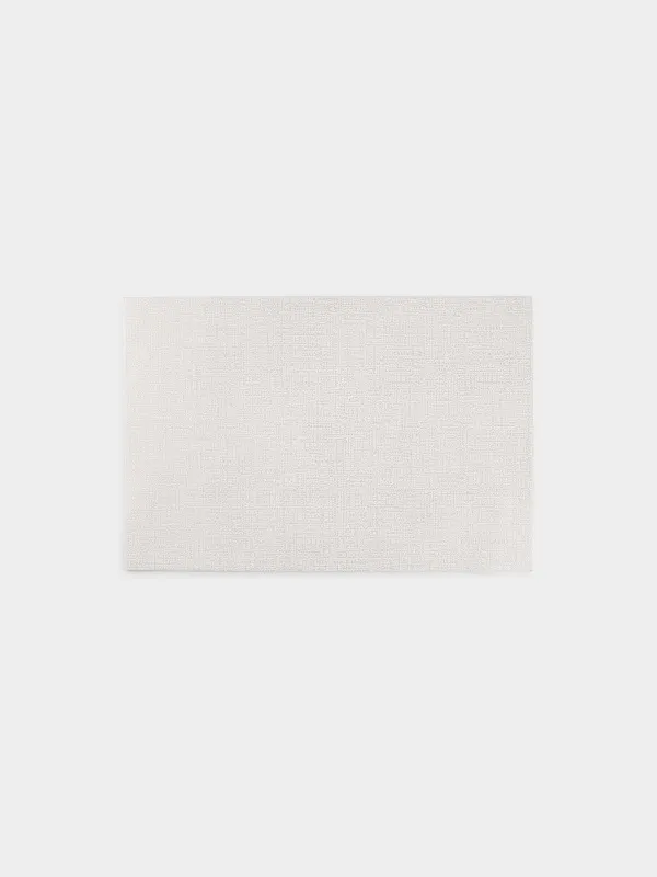 Napkin for appliances, 30x45 cm, PVC, rectangular, white, Silver drops, Rock, image-0