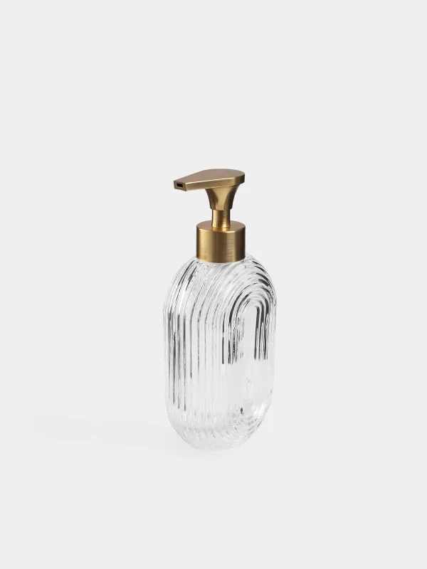 Liquid soap dispenser, 300 ml, glass / plastic, Benli, image-2