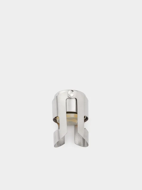 Beverage bottle stopper, 6 cm, metal, silver, Bar, image-2