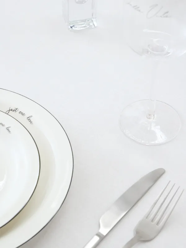 Tablecloth, 160x160 cm, with PU coating, polyester/viscose/linen, white, Lace, Comely lace, image-2