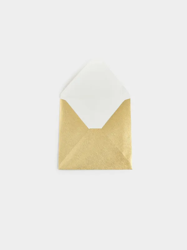 Gift envelope, 15 cm, paper, square, golden, Congrats, image-1
