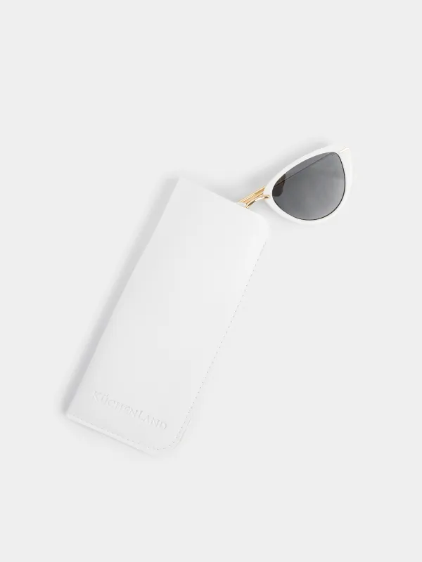 Eyeglass case, 18x8 cm, polyurethane, white, Memo, image-2