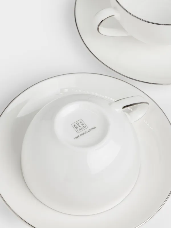 Tea pair, 6 pers, 12 pr, 250 ml, porcelain F, Antarctica, image-2
