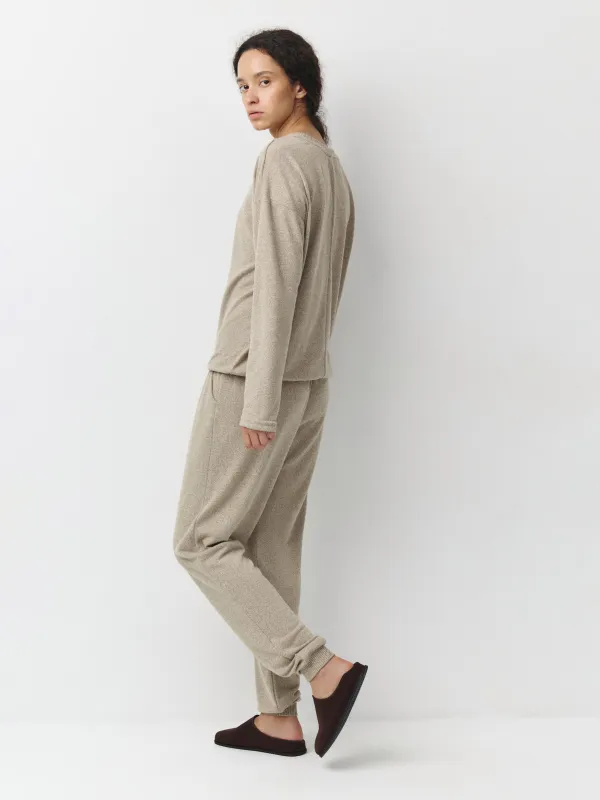 Women's suit, p. L, with trousers, polyester/spandex, beige, Bertha, image-3