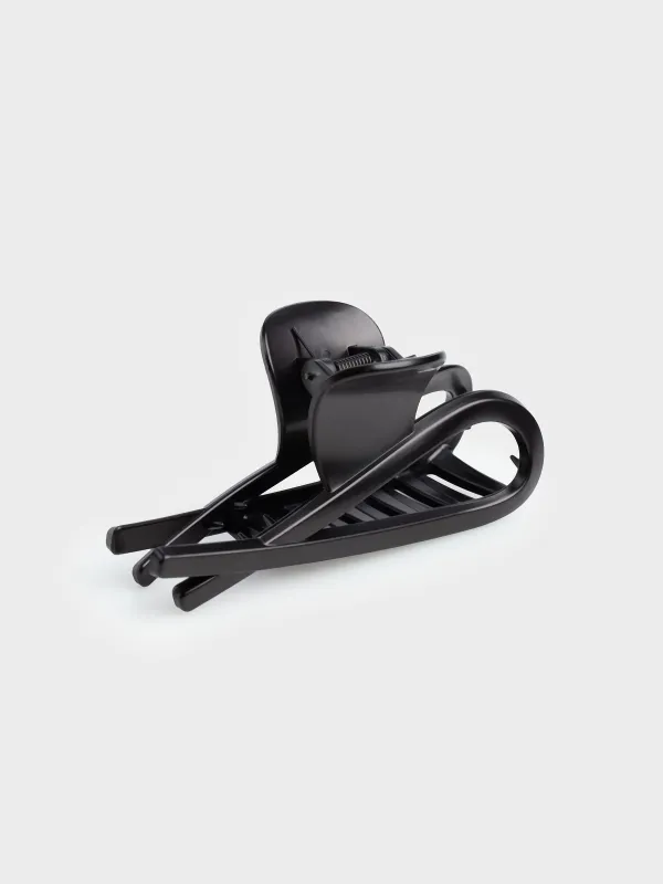 Hair clip, 11 cm, plastic, black, Crab, Hair basic, image-1