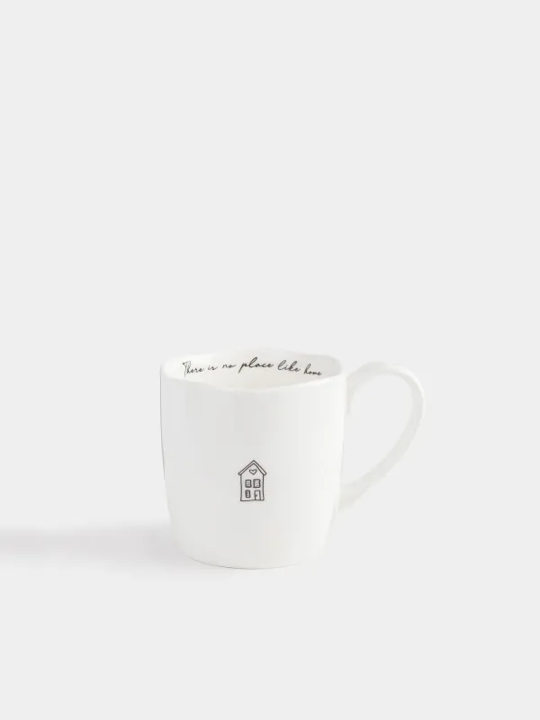 Mug, 350 ml, porcelain P, white, House, Amour, image-0