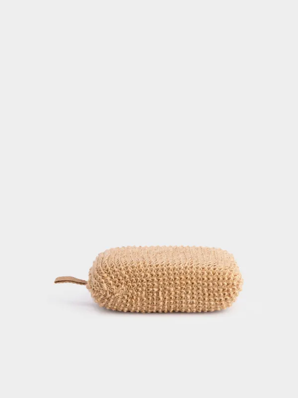 Body washcloth, 9x14 cm, hemp fiber / polyuritan, beige, Eco life, image-3