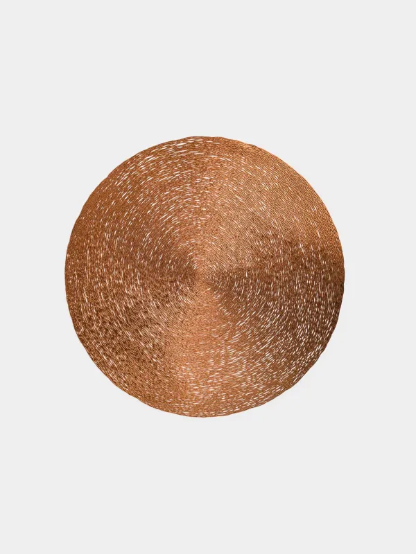 Placemat, 38 cm, PVC, round, copper, Azhur, image-0