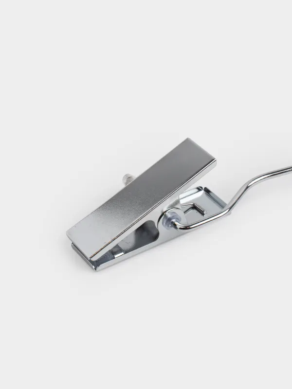 Scarf/shawl hanger, 12x4 cm, with clip, metal / plastic, Silver, Colorful house, image-2