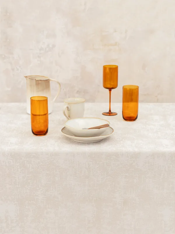 Tablecloth, 160x160 cm, polyester, beige, Jacquard, image-5