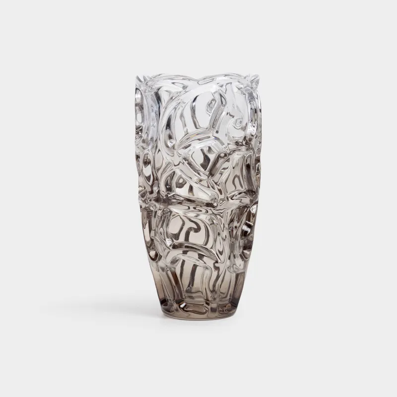 Flower vase, 29 cm, glass R, color, Patterns, Gala