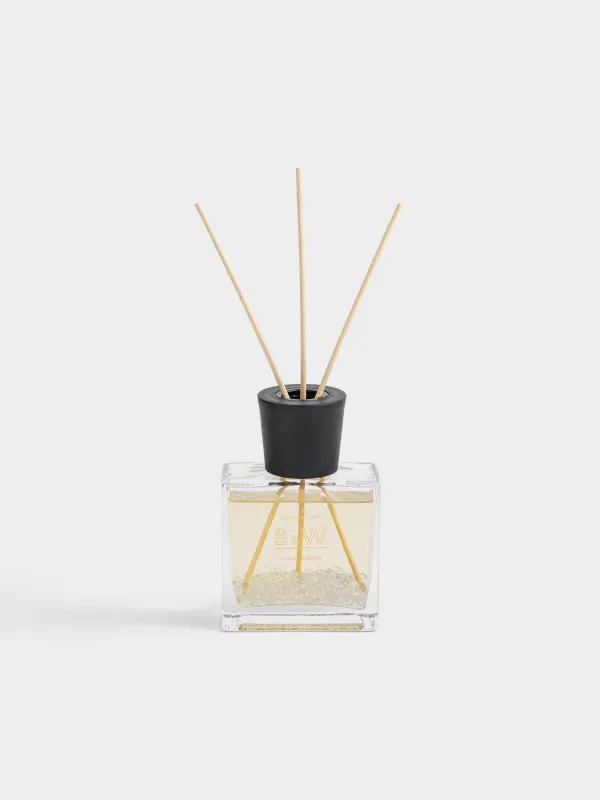 Aroma diffuser, 100 ml, with crystals, Violet Amber, B&W, image-0