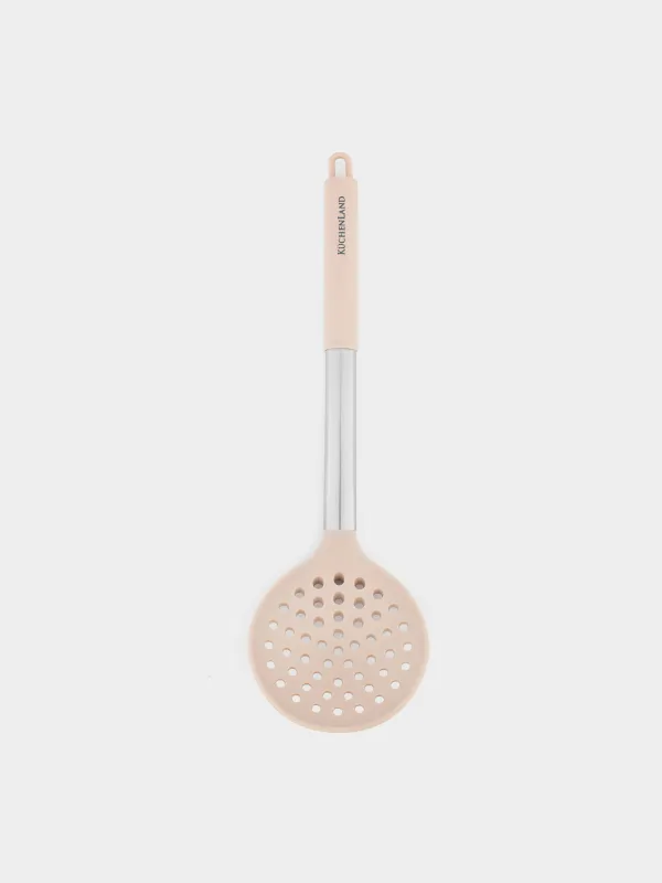 Skimmer, 34 cm, silicone / steel, gray-beige, Metallic, image-0
