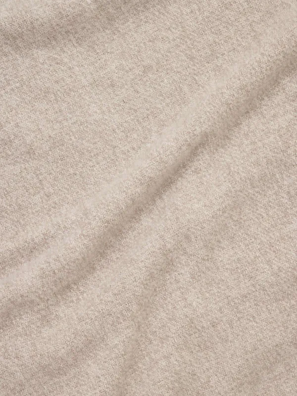 Plaid, 130x170 cm, fringed, polyester, light brown, Neutral, image-4