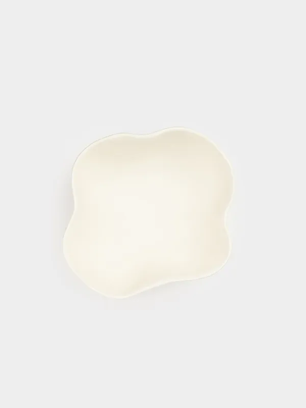 Salad bowl, 21x8 cm, 1.2 l, ceramic, milky, Vintage flowers, La flore, image-2