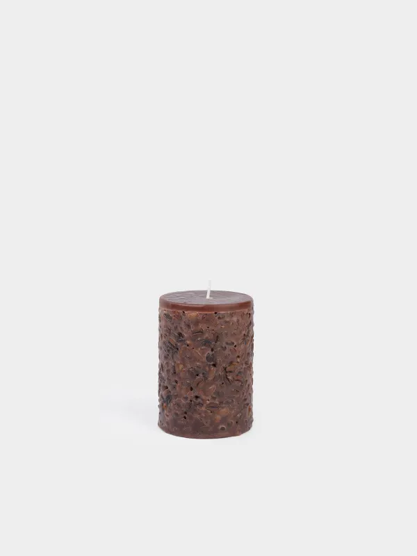 Candle, 8x10 cm, cylindrical, brown, Coffee, Coffee candle, image-0