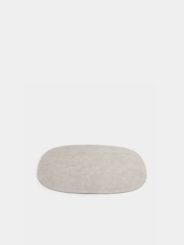 Placemat, 33x40 cm, PVC, shaped, light gray, Rock, image-1